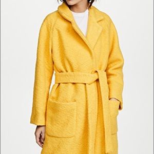 NWOT Ganni Yellow Coat